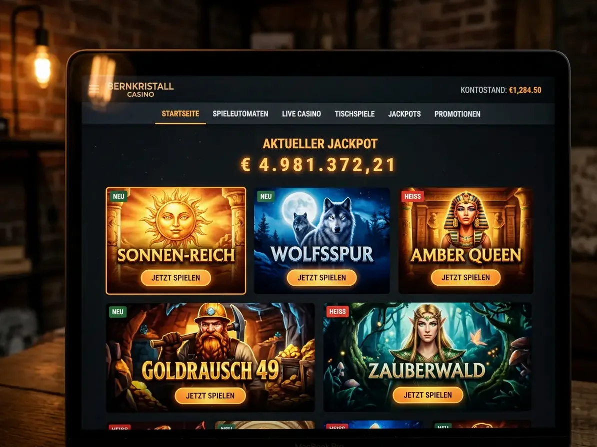 Startseite von Lolly Spins mit Spielen und Aktionen